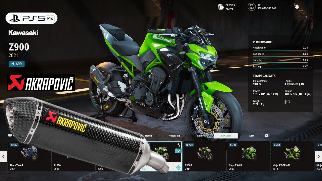 RIDE 5 | Customize Brutal Kawasaki Z900 Akrapovic POV Gameplay [4K PS5 Pro]