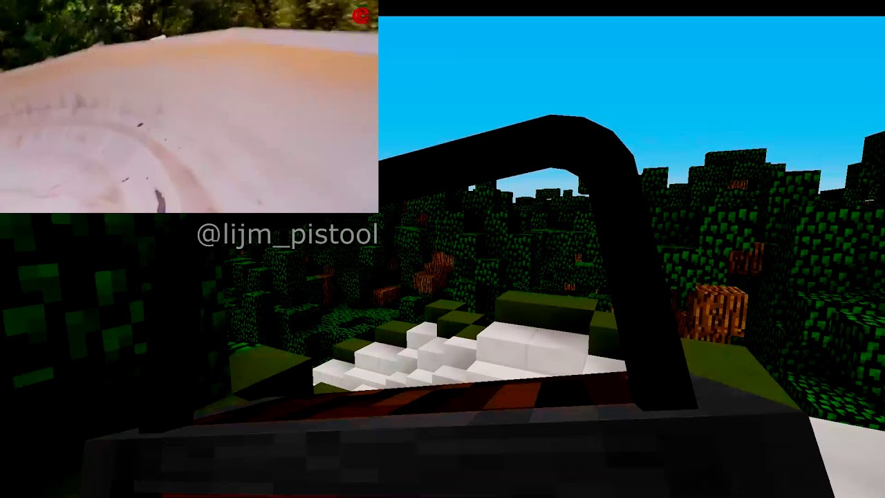 Bob onride Efteling and Minecraft side to side