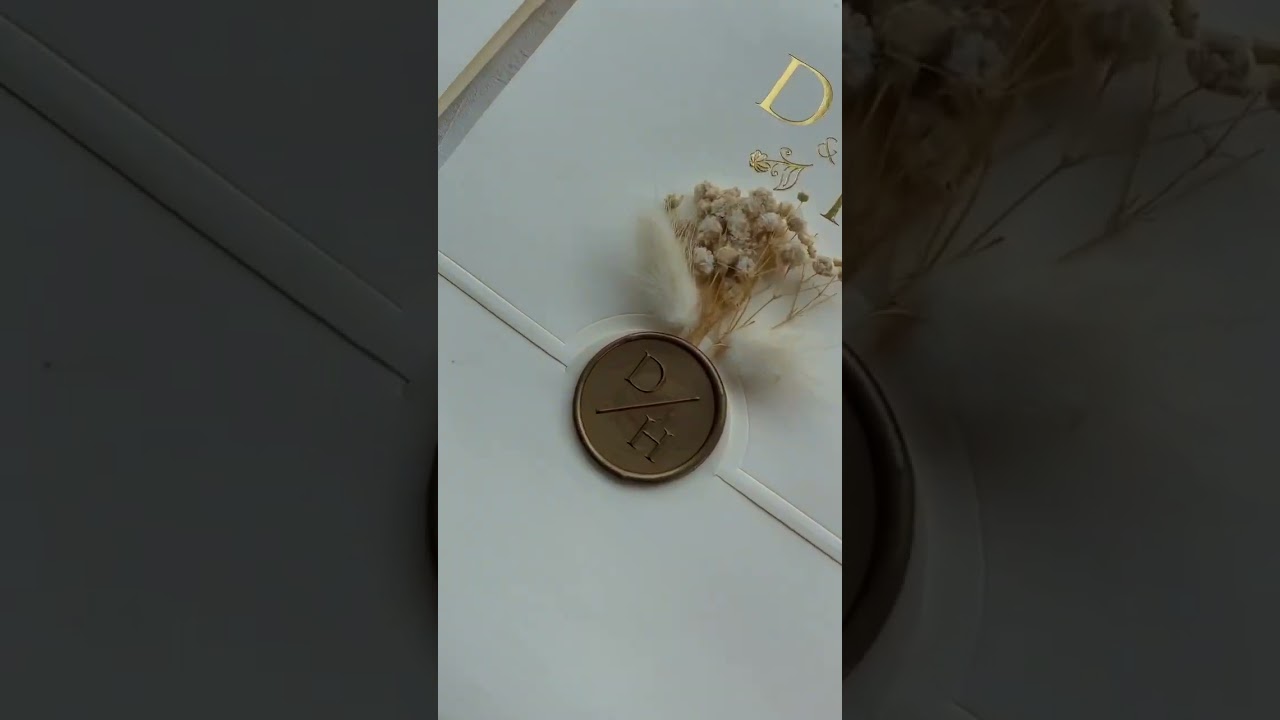 DIY Custom Wedding Invitations with Gold Gilding 🤍✨ 
