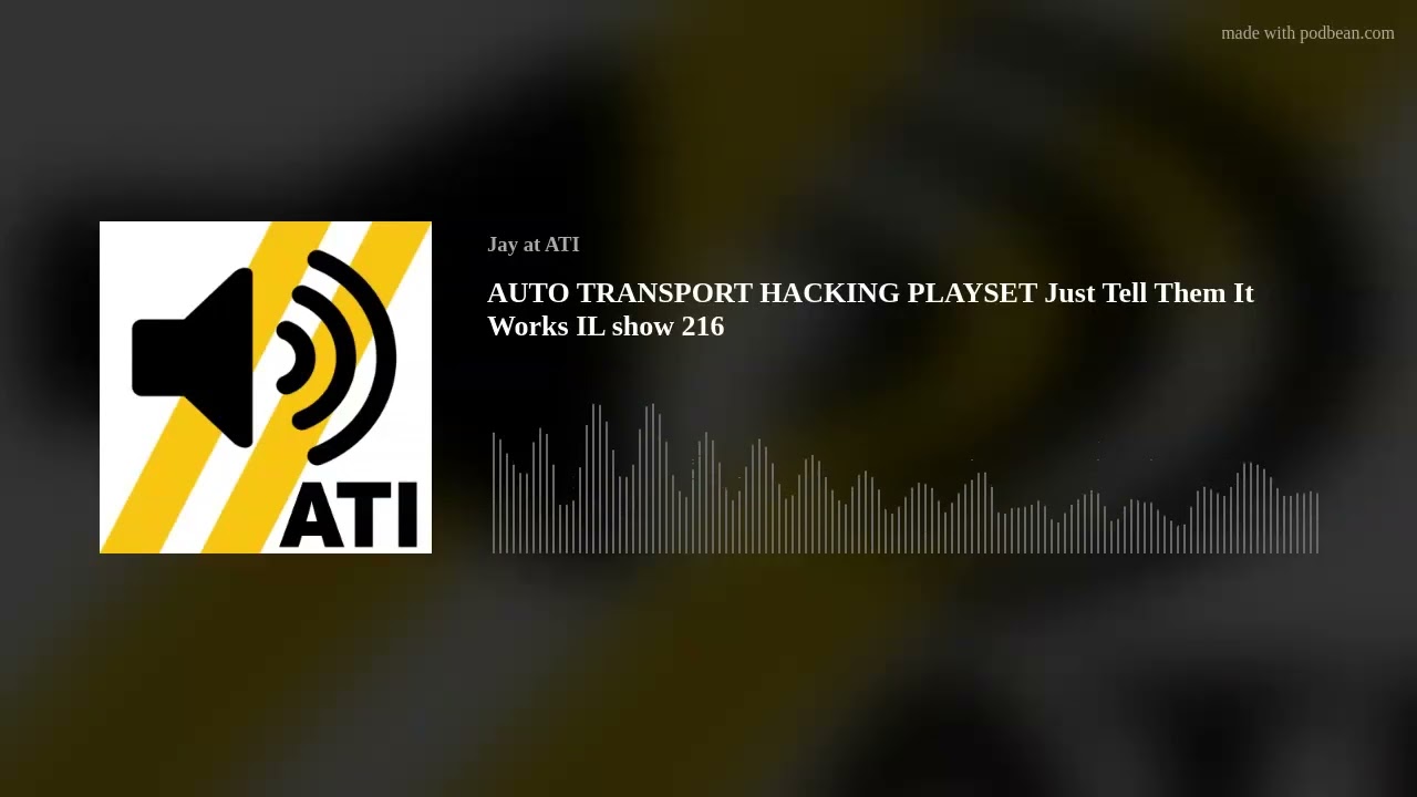 AUTO TRANSPORT HACKING PLAYSET Just Tell Them It Works IL show 216
