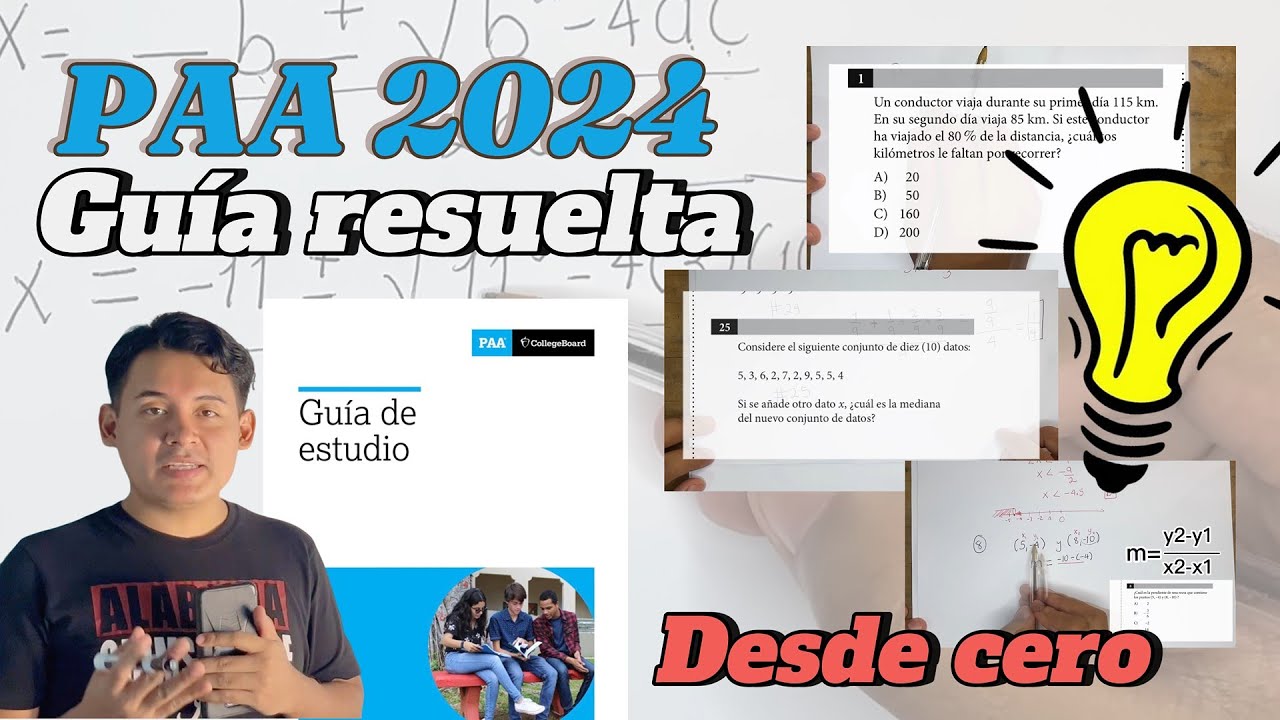🔴Examen de admisión PAA UNAH 2024 ✔️ Guía resuelta: paso a paso ✅
