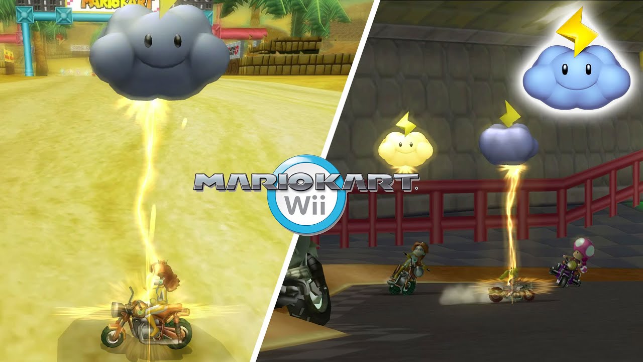 Every item in MARIO KART WII is a THUNDER CLOUD | Daisy | Mario Kart Hack