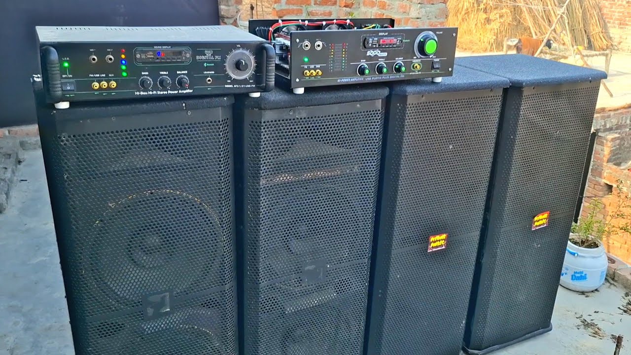 1 Amplifier se 12 inchi ke 4 top Chala Diye...12 inchi top testing 😲