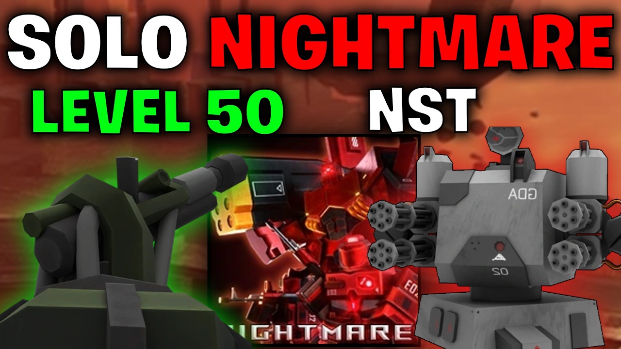 Soloing Nightmare Mode at Level 50 - Roblox Tower Defense X