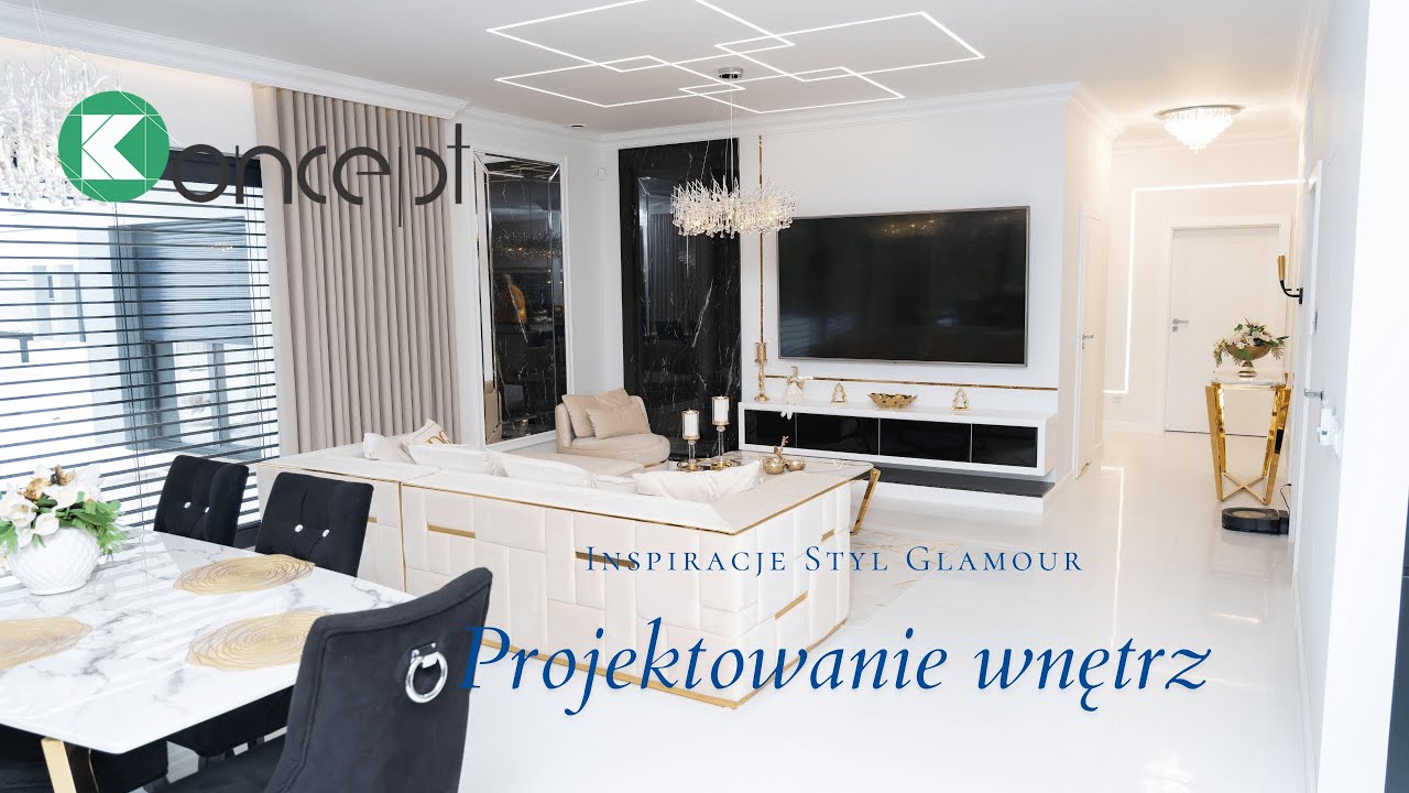 Projektowanie wnętrz Koncept   Inspiracje   Styl Glamour