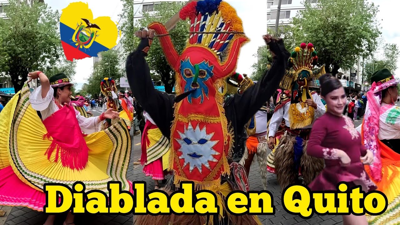 Los diablos se toman La Mariscal Quito Ecuador