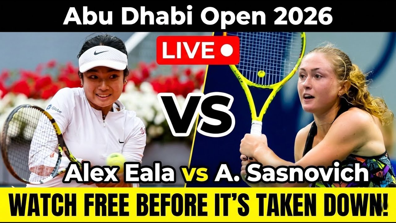 Alex Eala vs A. Sasnovich LIVE 🔴Abu Dhabi Open 2026 — Watch FREE Before It’s Taken Down!