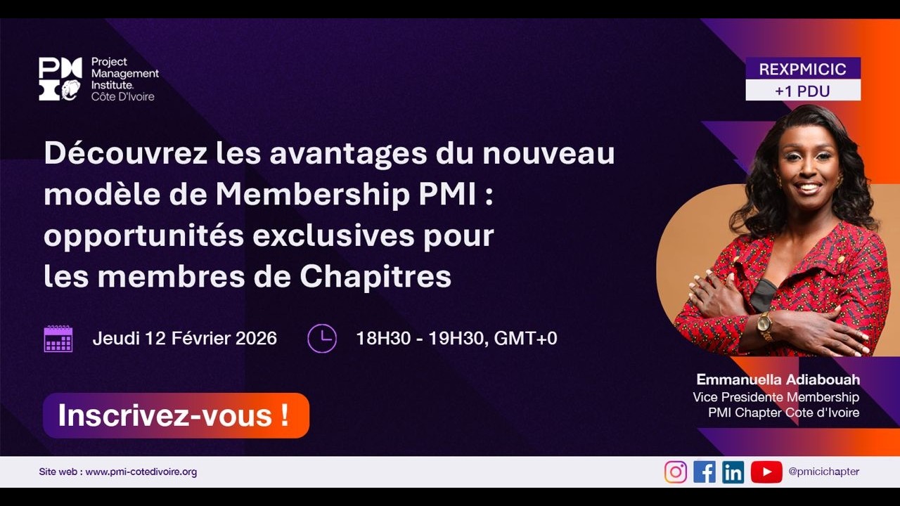 Webinaire Nouveau Modèle d’adhésion du PMI