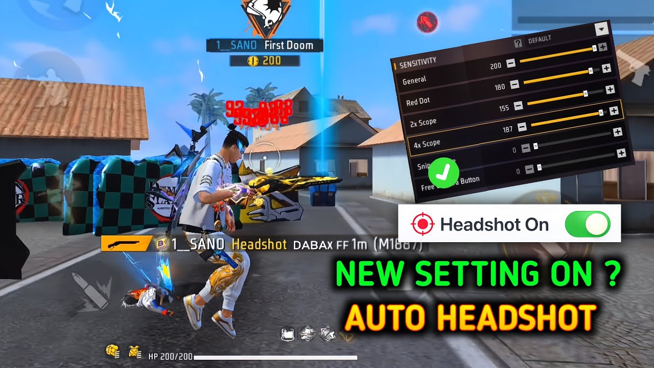 Free Fire Max Auto Headshot Trick 2026 Sensitivity | 4gb, 8gb, 12,gb Ram Headshot SensitivitySetting
