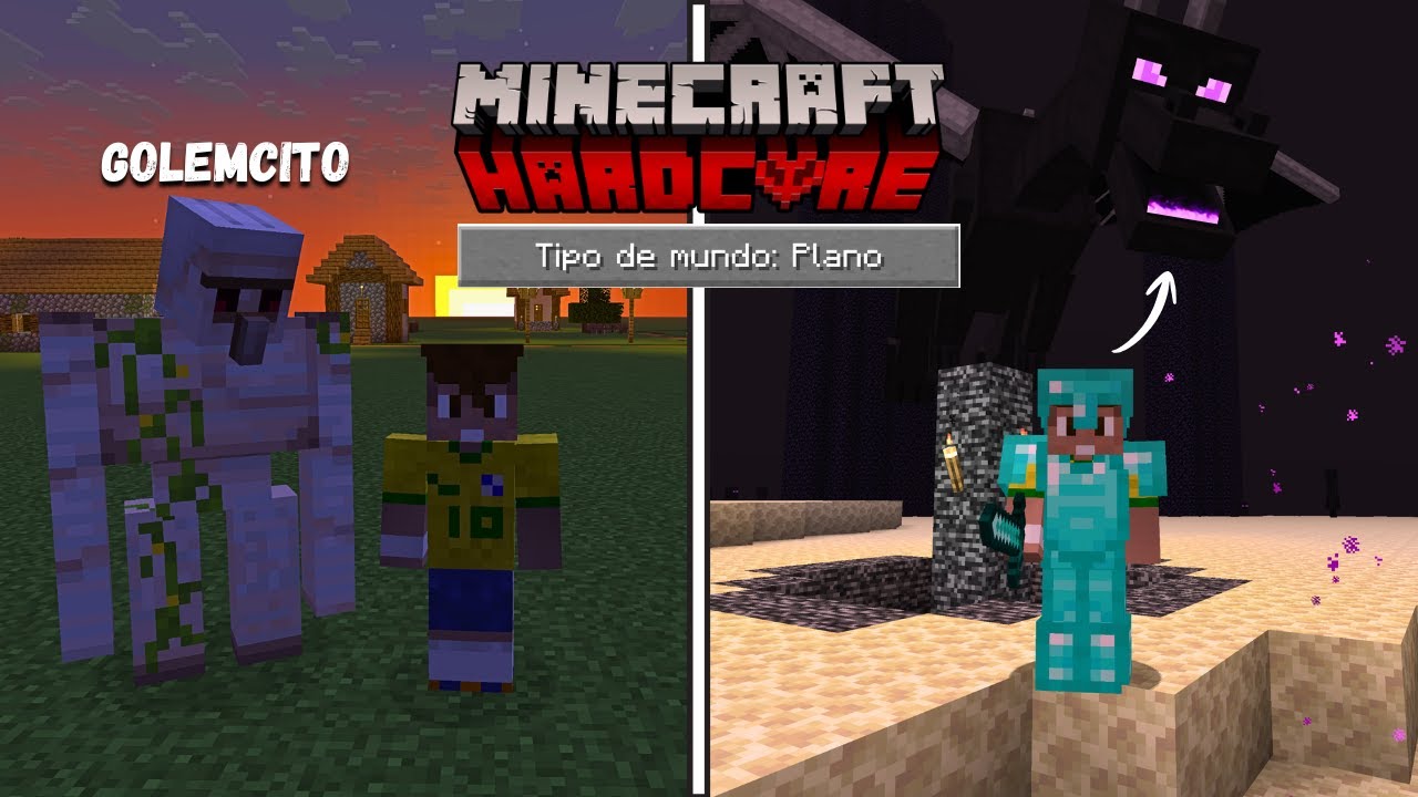 Me paso Minecraft HARDCORE en un Mundo SUPER PLANO