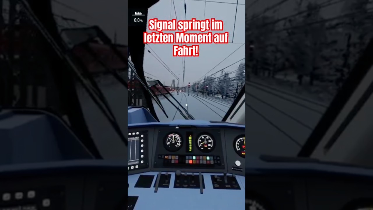 Signal springt im letzen Moment auf Fahrt! 