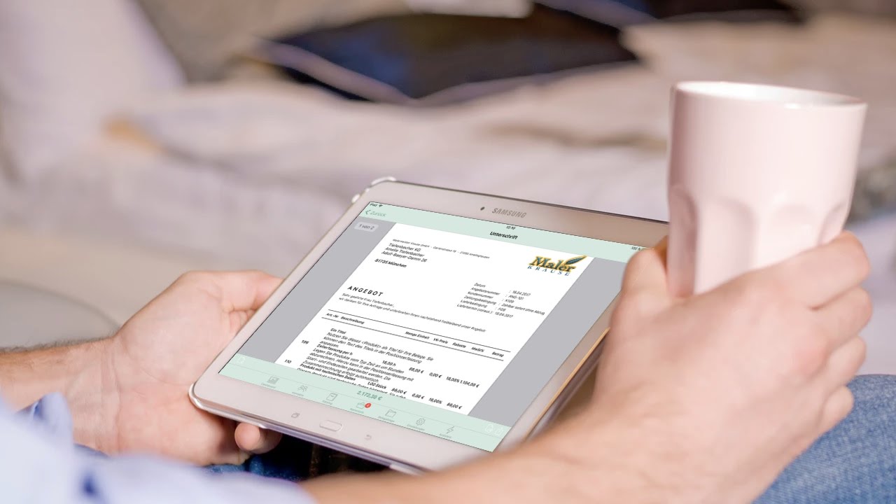 Die Maler App in Aktion