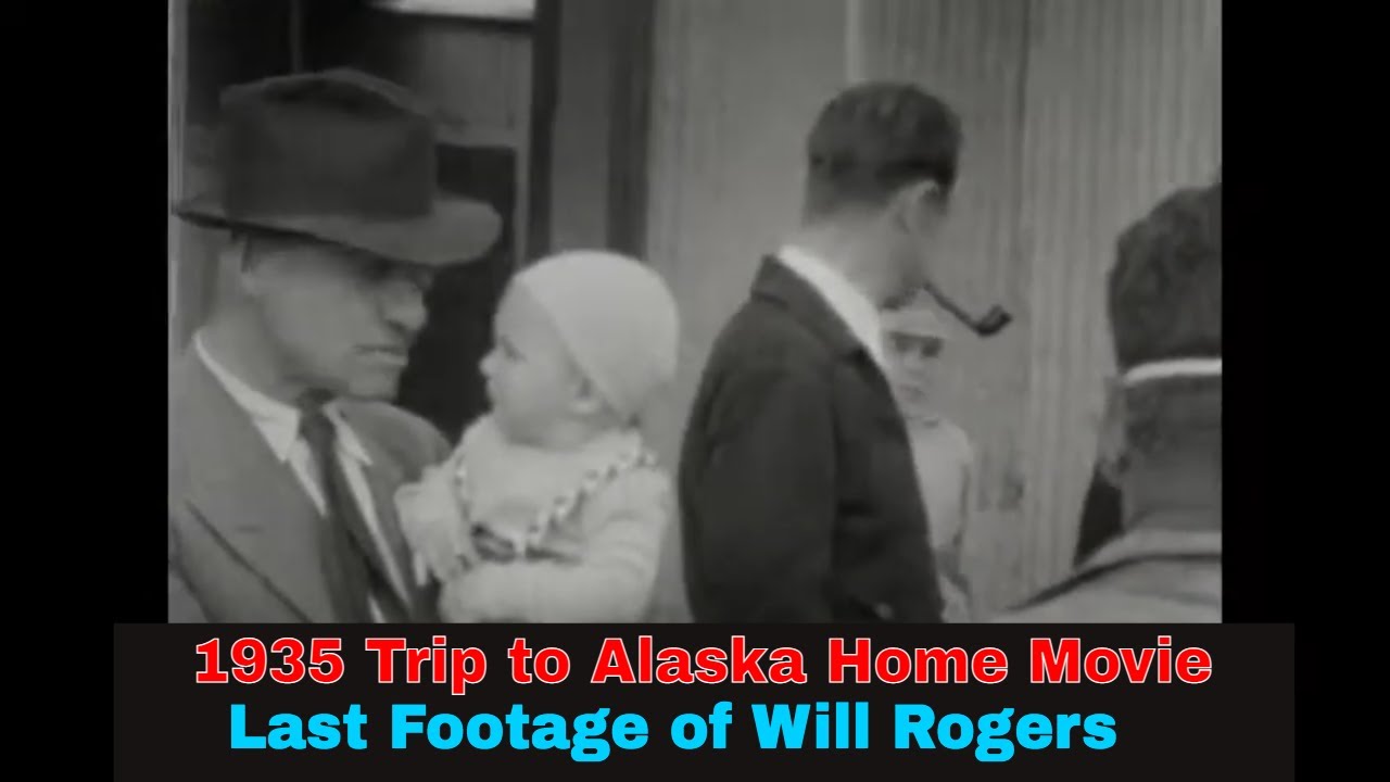 1935 TRIP TO ALASKA HOME MOVIE   LAST KNOWN FOOTAGE OF WILL ROGERS  SLED DOGS & STEAMSHIP TRIP 49594