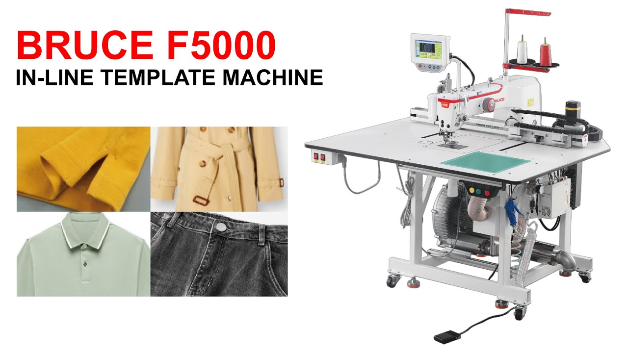 Tarmah Sewing Machine -  BRUCE F5000 IN-LINE TEMPLATE MACHINE
