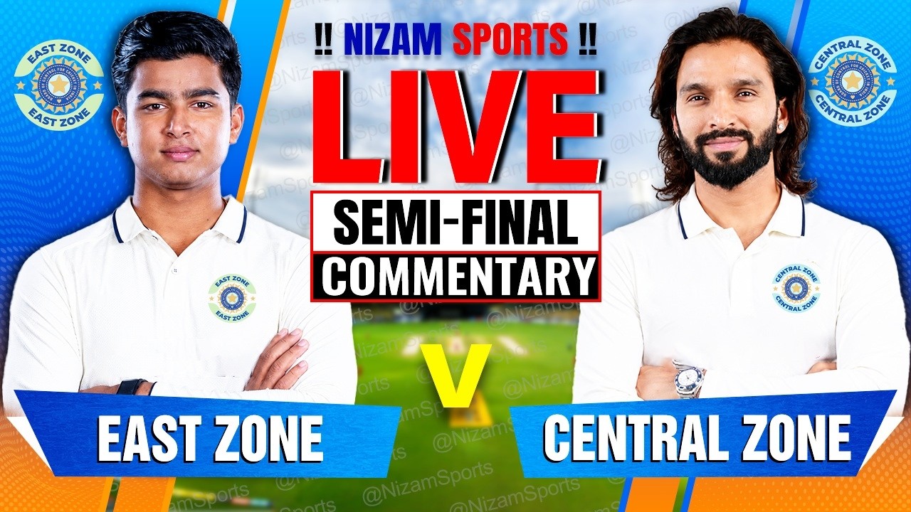 🔴Live: Duleep Trophy | East Zone vs Central Zone | Live Cricket Score & Commentary