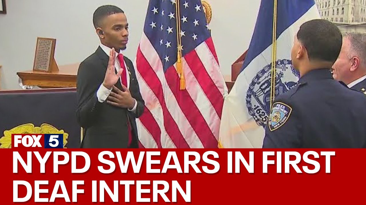 NYPD swears in first deaf intern