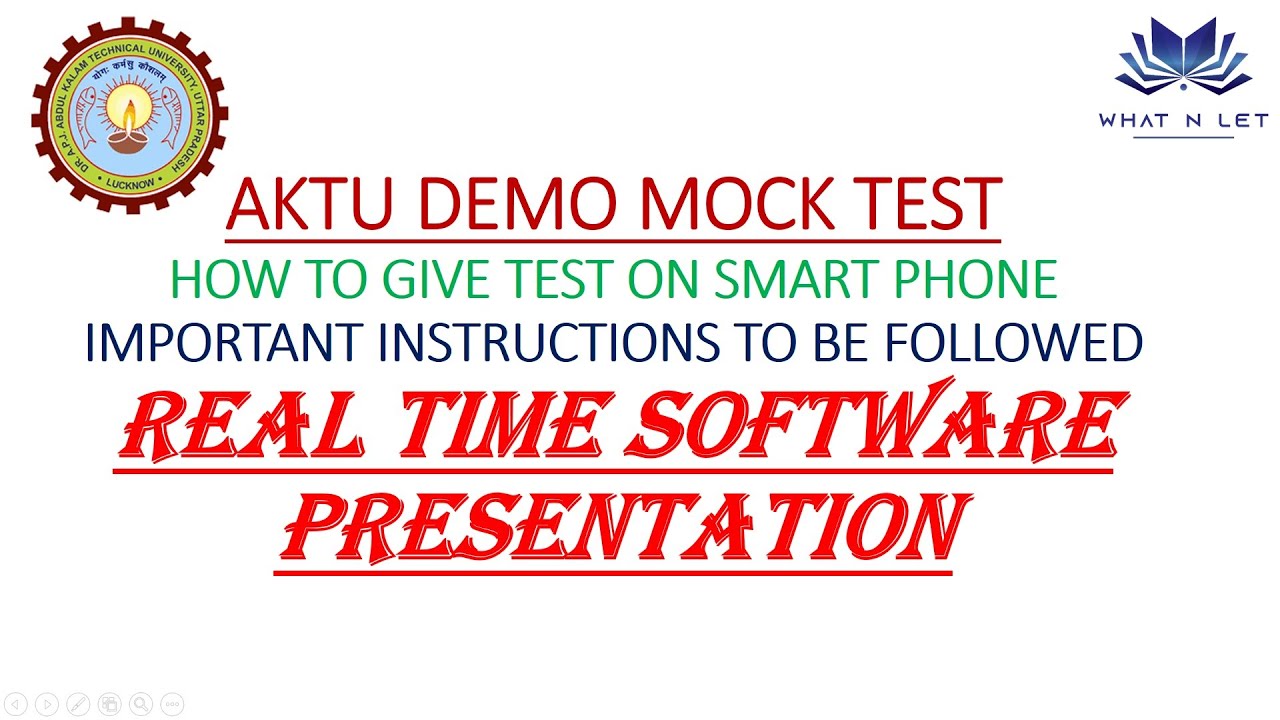 AKTU DEMO MOCK TEST ON SMART PHONE | AKTU ONLINE EXAM SOFTWARE | PROCEDURE INSTRUCTIONS KEY POINTS