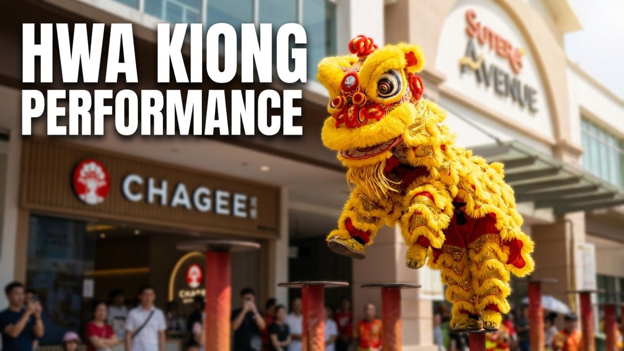 Hwa Kiong cny lion dance performance for CHAGEE sutera avenue 2026