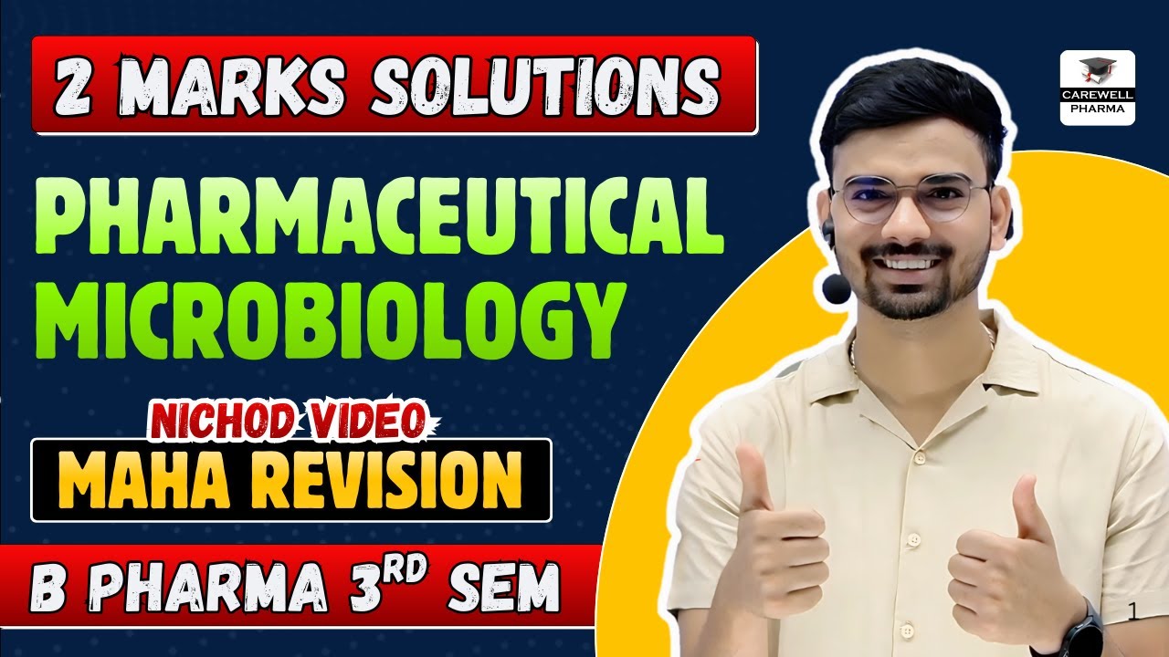 2 Marks &ndash; Solutions || Pharmaceutical Microbiology 3rd Semester Important Questions || Nichod Video
