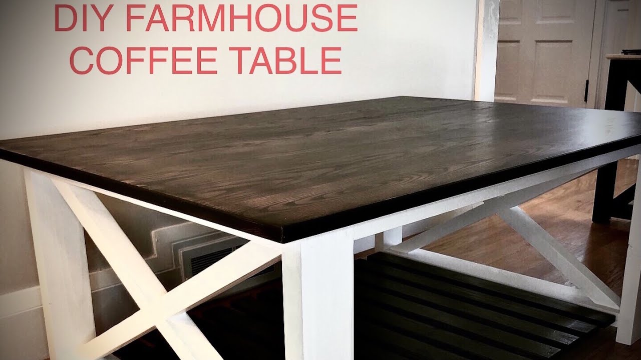 DIY Farmhouse Coffee Table // Start to Finish DIY Coffee Table
