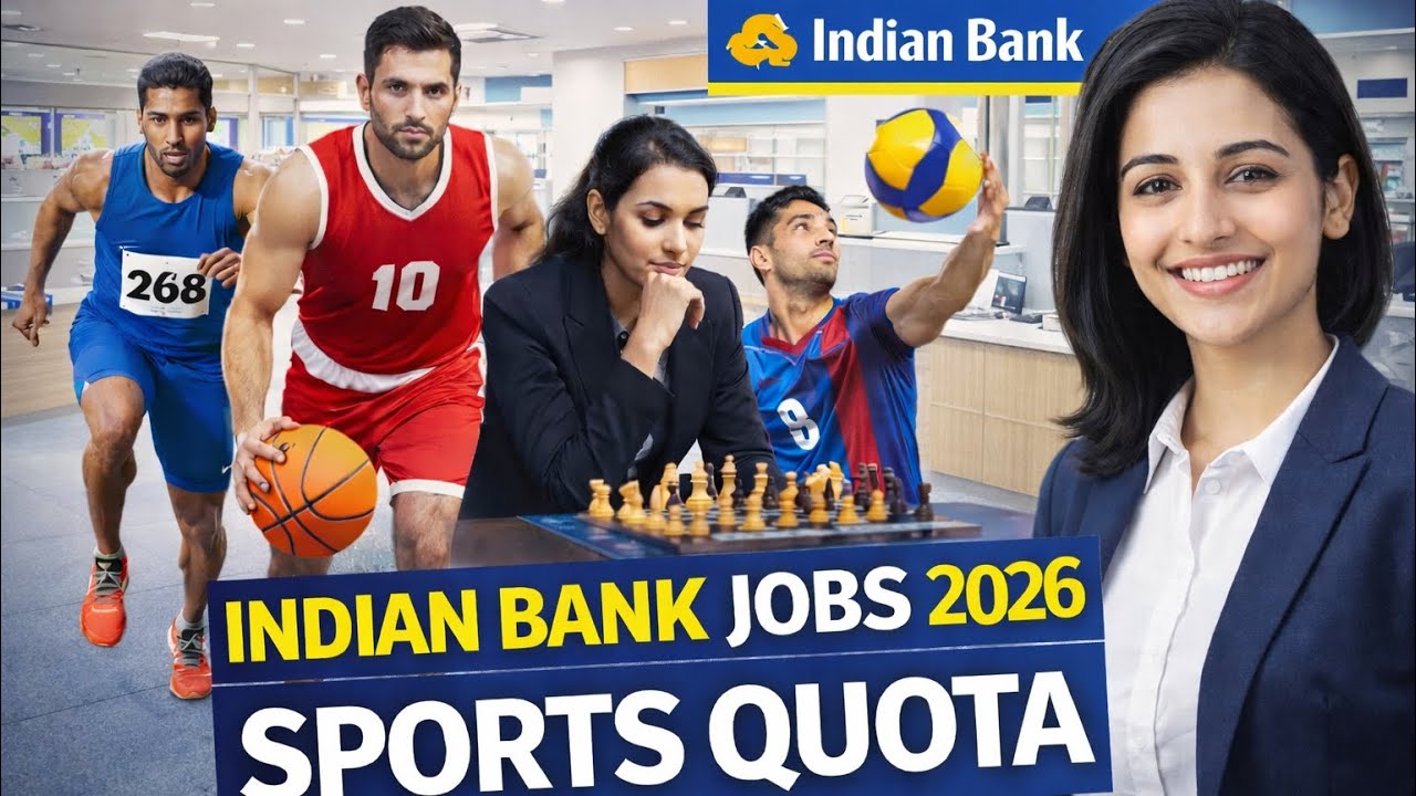 INDIAN SPORTS QUOTA RECRUITMENT 2026 l Officer JMG scale-1& clerk jobs l Telugu l Indian bank