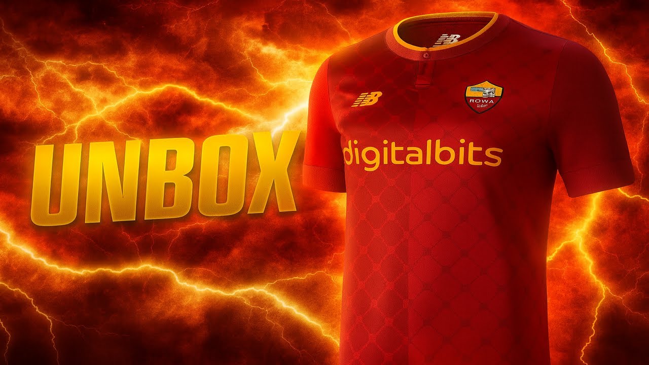 AS ROMA football shirt HOME kit 2022/2023 (21 Dybala) Unboxing & Review / ASMR