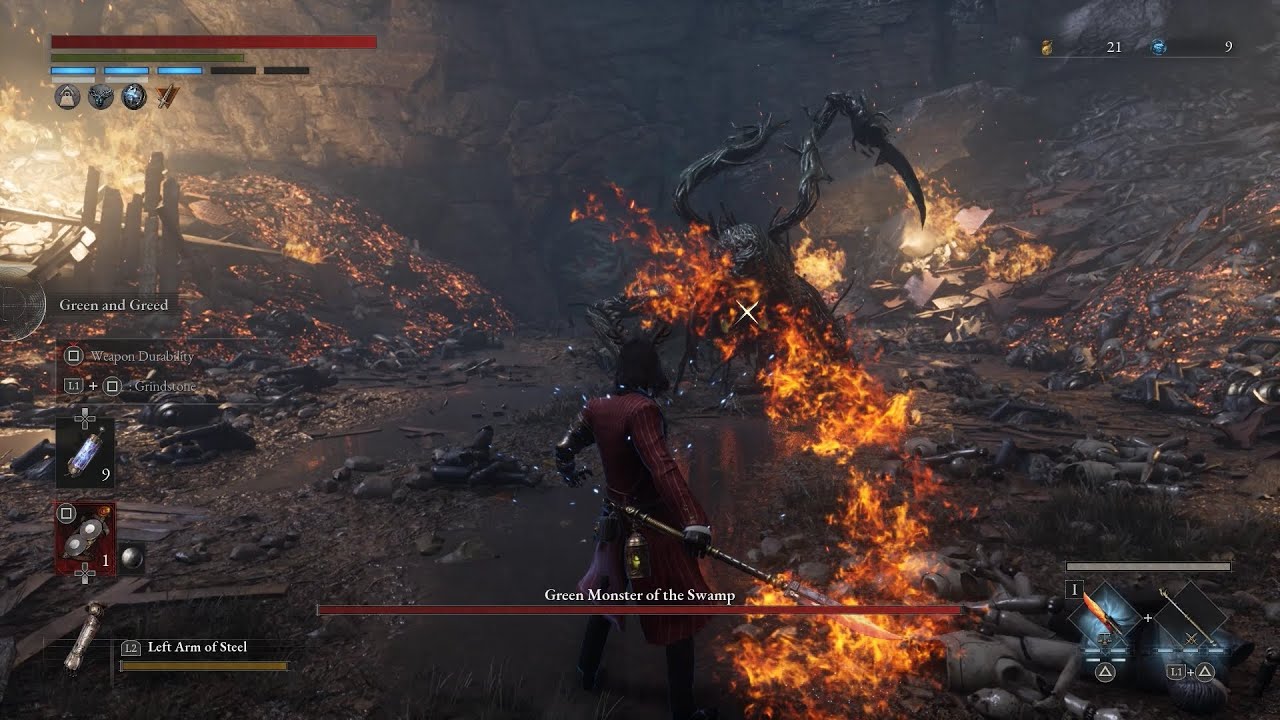Lies of P - Green Monster of the Swamp (Salamander Dagger Blade, No Heals) Boss Fight
