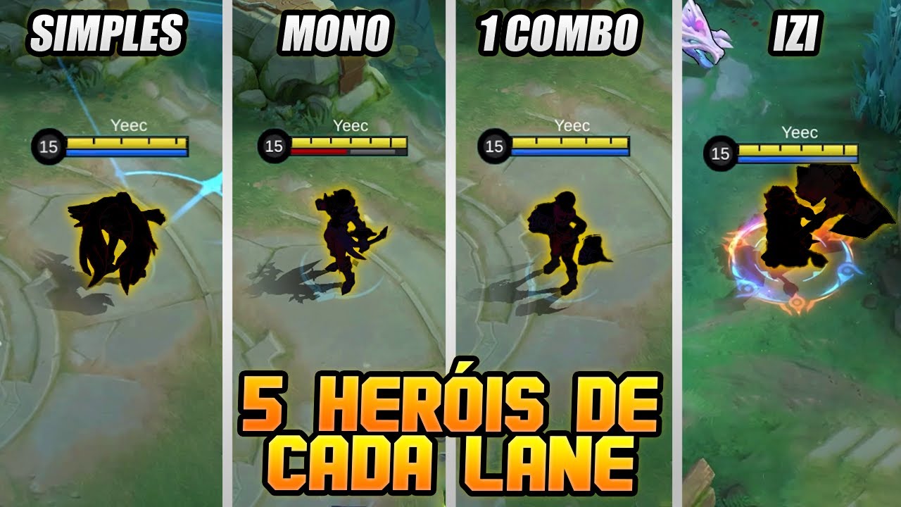 OS 05 HERÓIS MAIS FÁCEIS DE CADA LANE E PORQUE SÃO FÁCEIS! | MOBILE LEGENDS