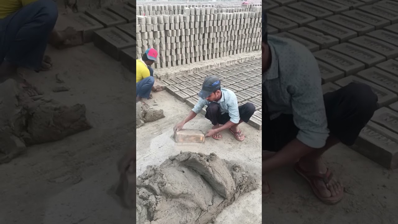 Best brick making video of manual brick field.#shorts #batubata #claybrick #ladrillo #brickmaking