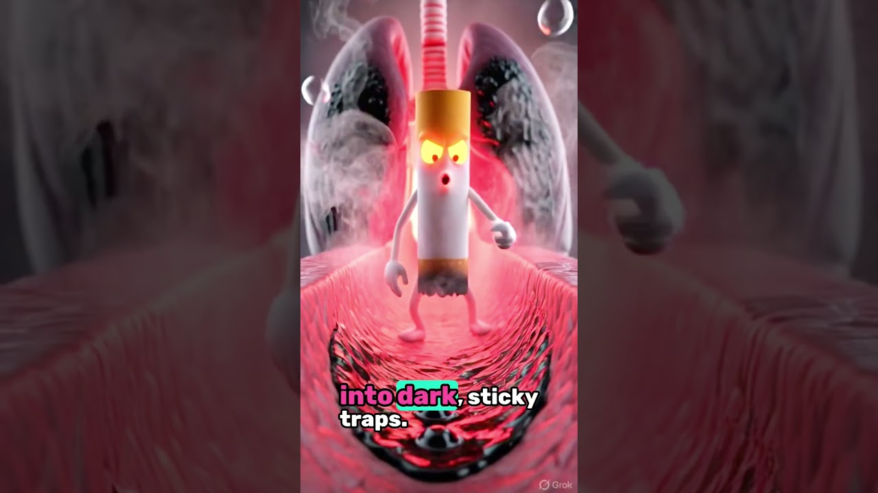Cigarettes Inside Your Lungs 🚬 | What Smoking Really Does to Your Body | Health Animation #facts