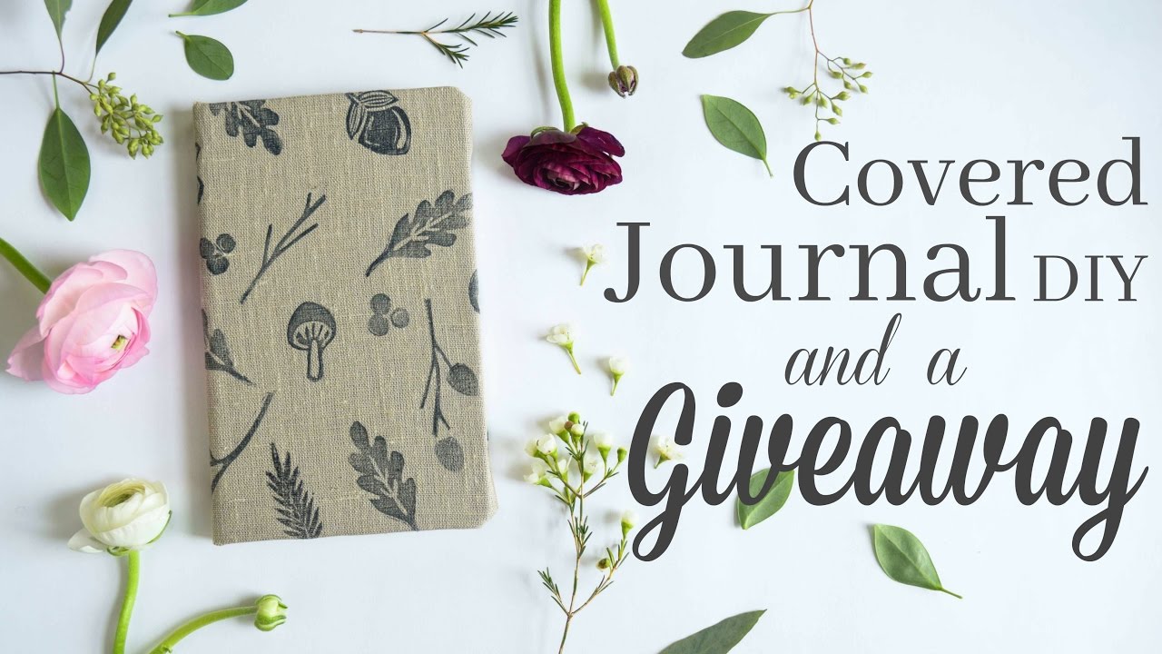 DIY Printed Linen Journal Cover
