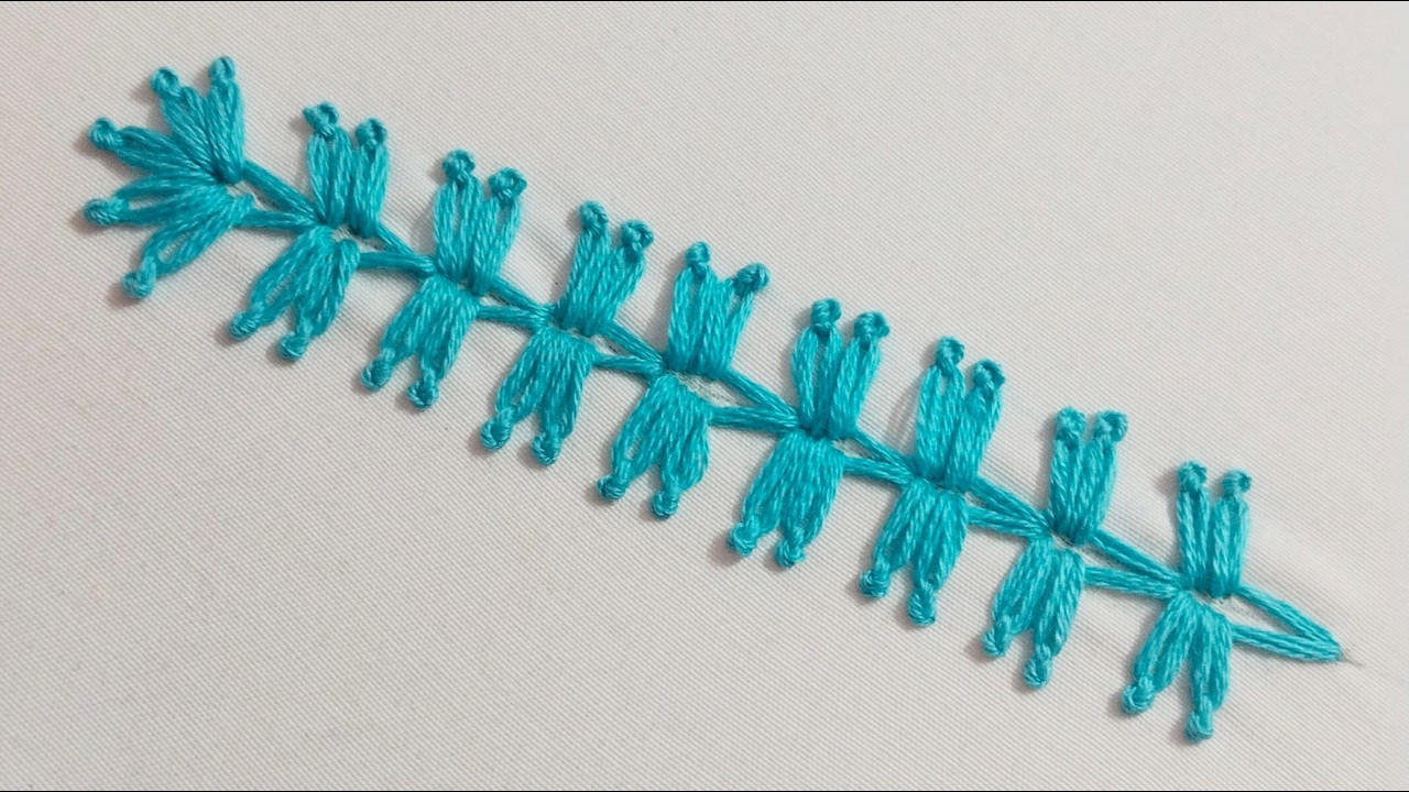 Simple Borderline Hand Embroidery Tutorial | Hand Embroidery For Beginners