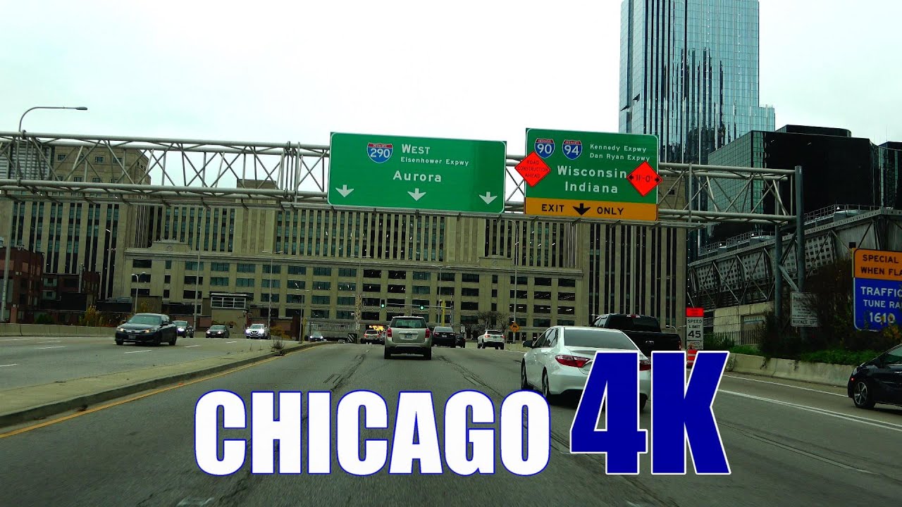 CHICAGO - Taking the Eisenhower (I-290) West From South Loop