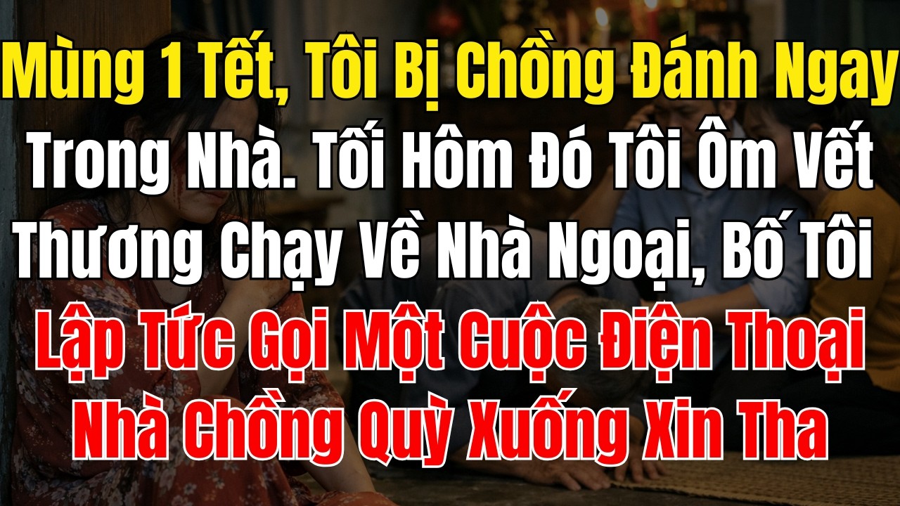 Mùng 1 Tết, Tôi Bị Chồng Đánh Ngay Trong Nhà  Tối Hôm Đó Tôi Ôm Vết Thương Chạy Về Nhà Ngoại, Bố Tôi