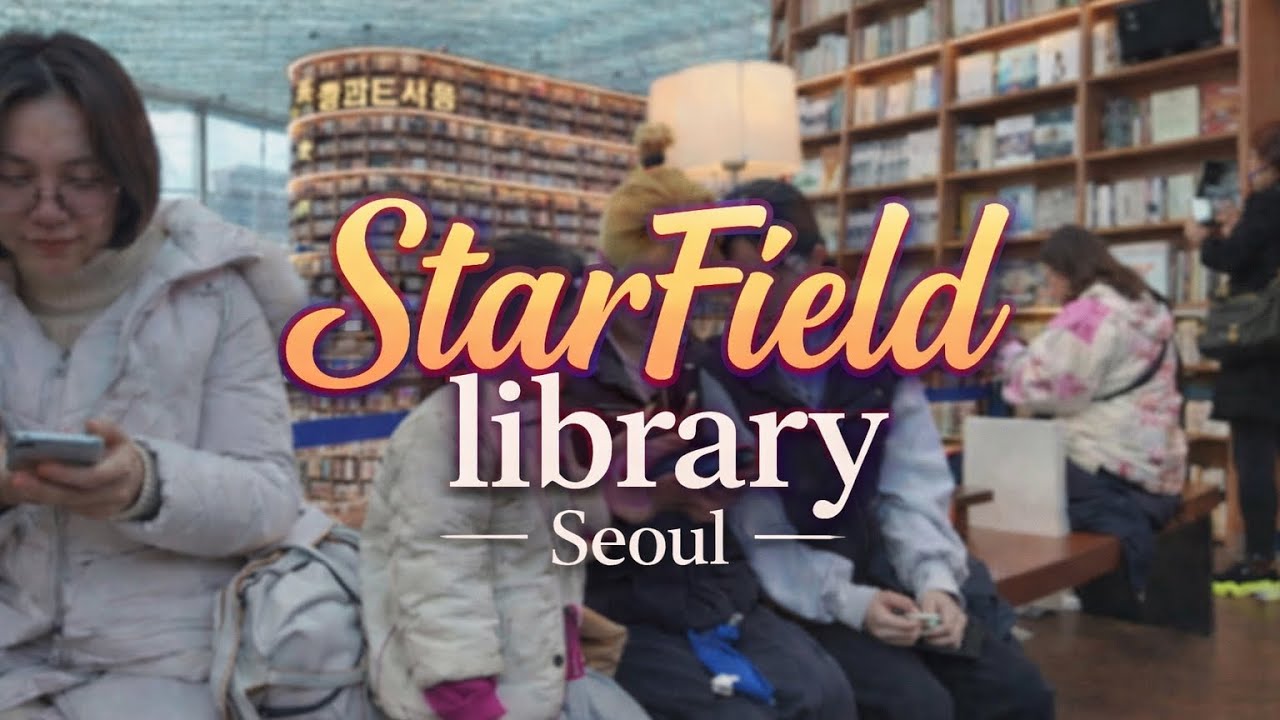 Seoul Most Stunning Library  Starfield Library Gangnam Walking Tour | 4K AMSR | South Korea