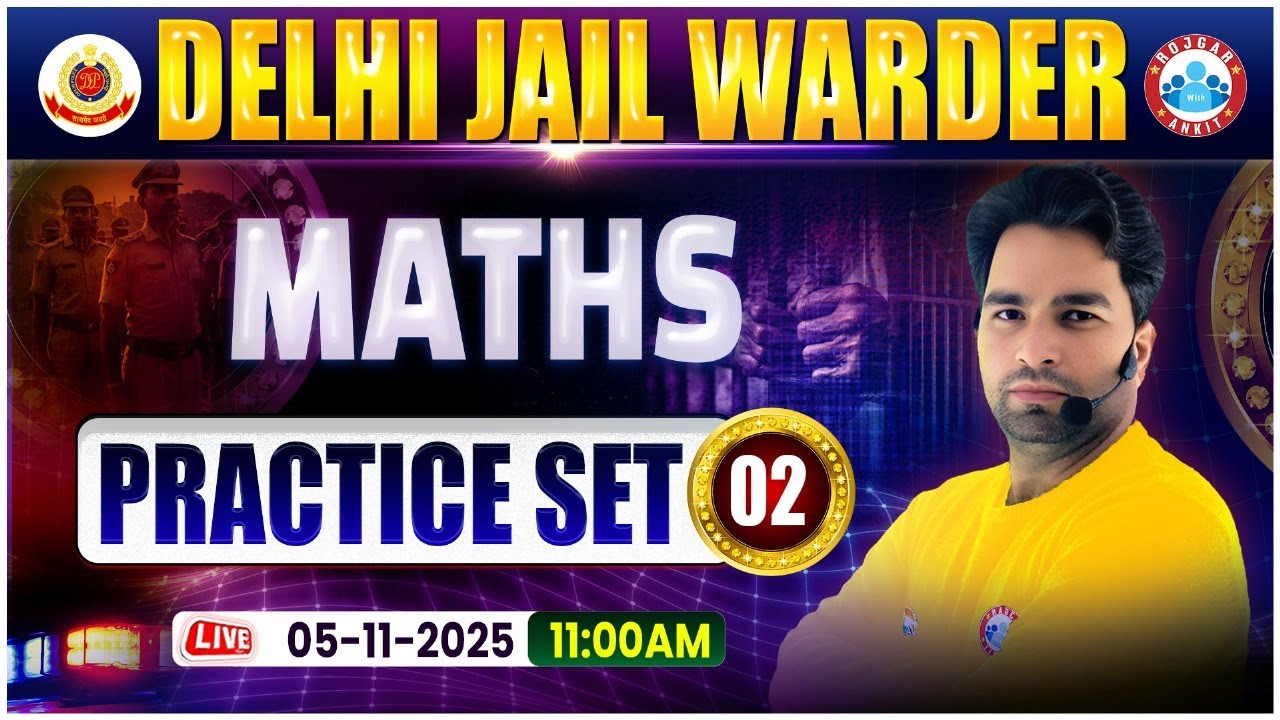 DSSSB Jail Warder Maths Classes | Delhi Jail Warder Maths Practice Set 02 | Jail Warder Maths MCQs