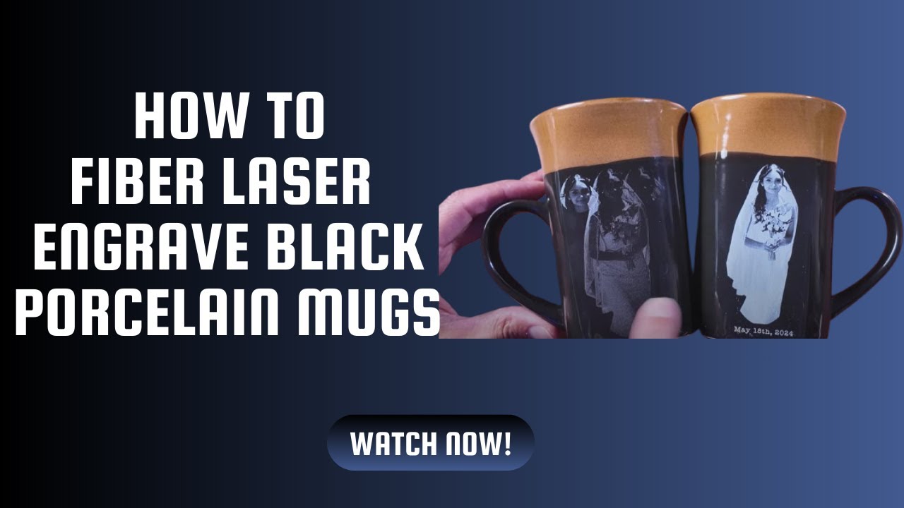 How to Fiber Laser Engrave Black Porcelain Mugs | High Contrast Engraving Trick Revealed!