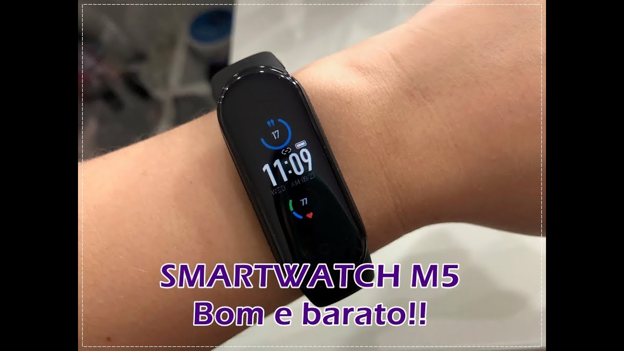 RESENHA SMARTWATCH M5 | Bom, barato, recebe notificações e mudança de música da playlist