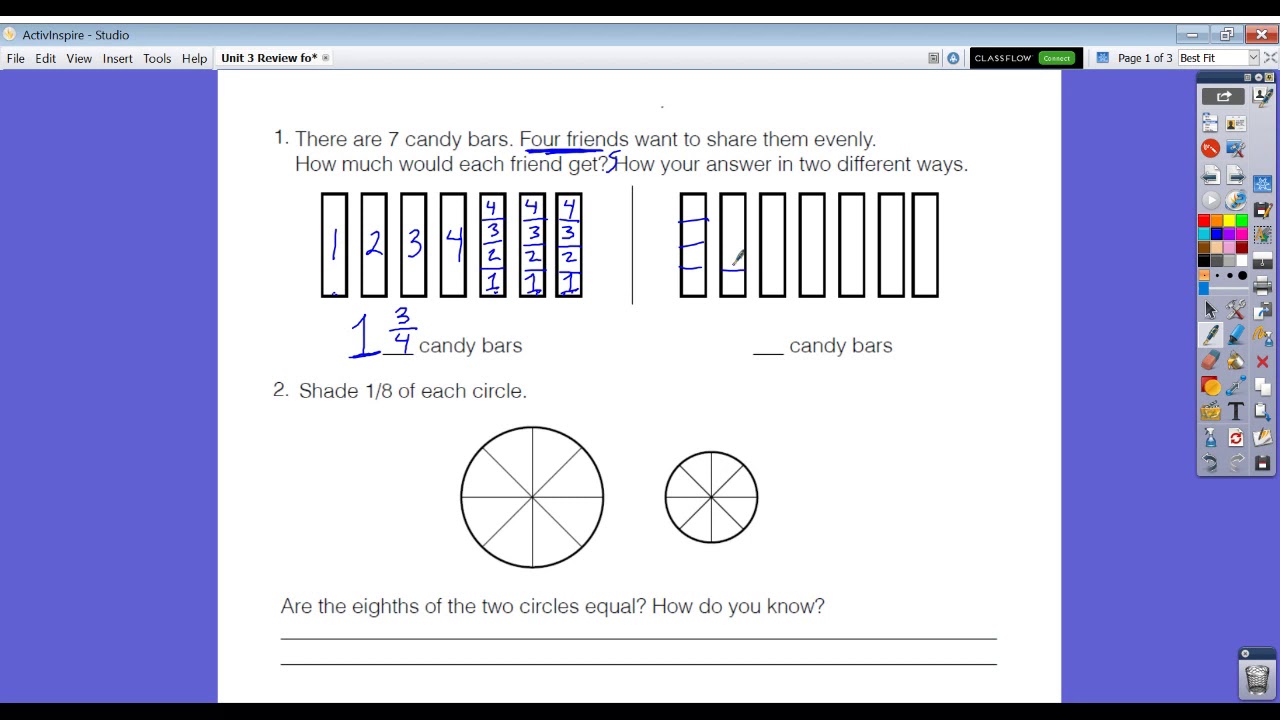 Unit 3 Review - Fractions
