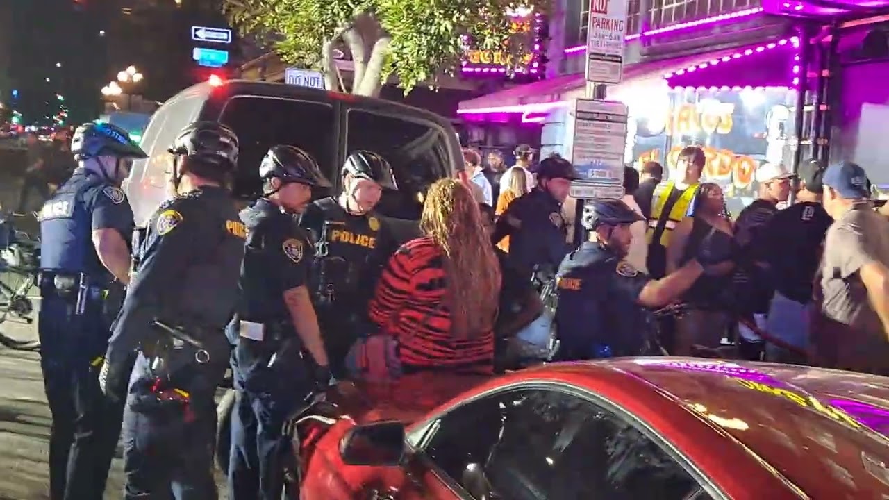 San Diego Nightlife Arrest Scene