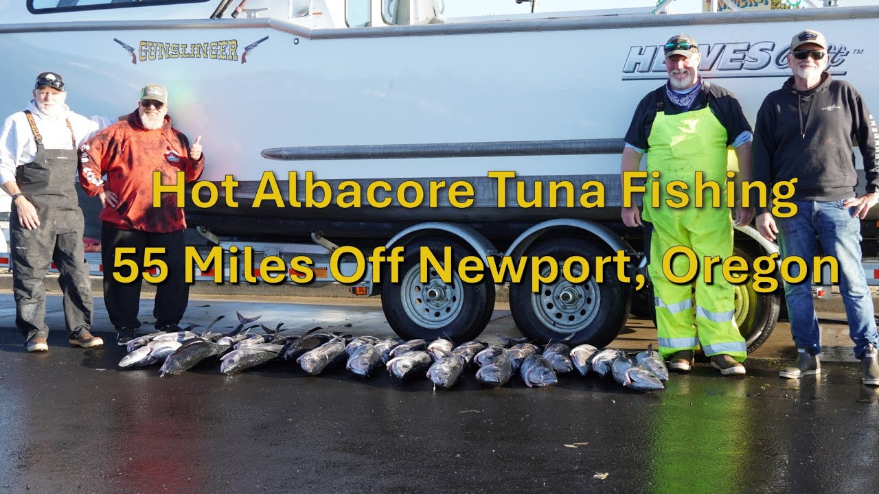 Hot Albacore Tuna Fishing 55 Miles Out