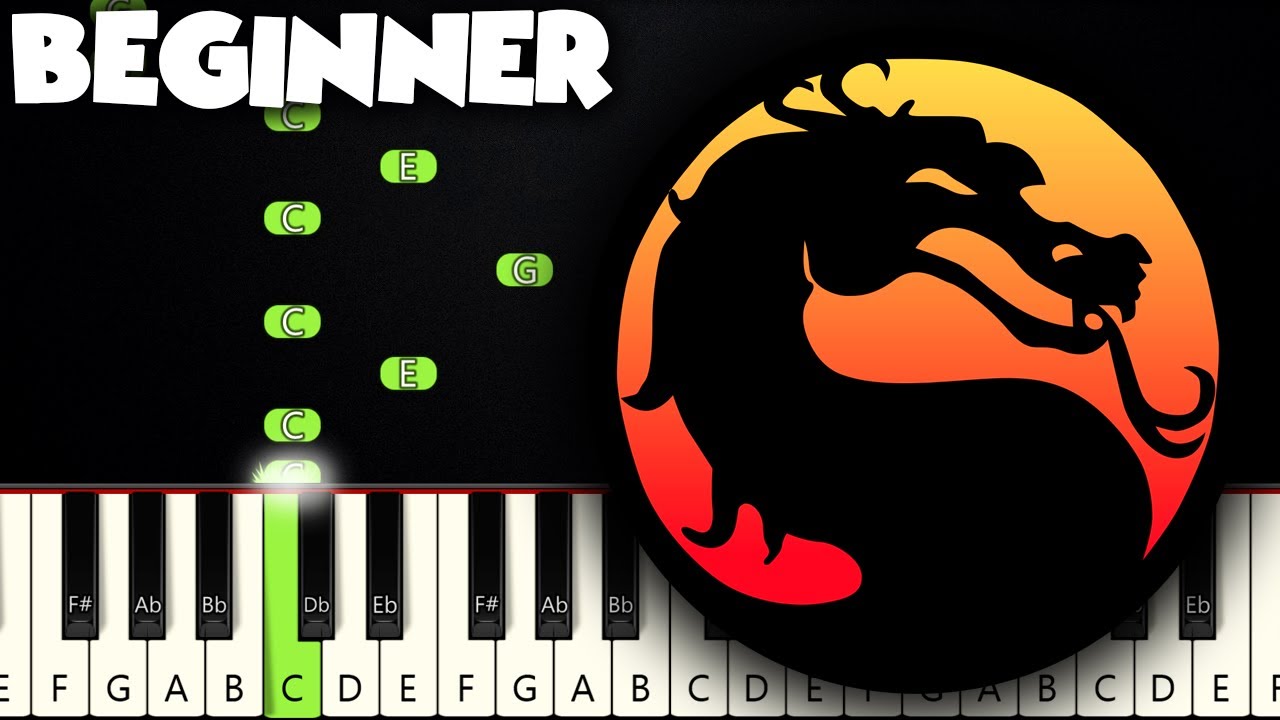 Mortal Kombat Theme | BEGINNER PIANO TUTORIAL + SHEET MUSIC by Betacustic