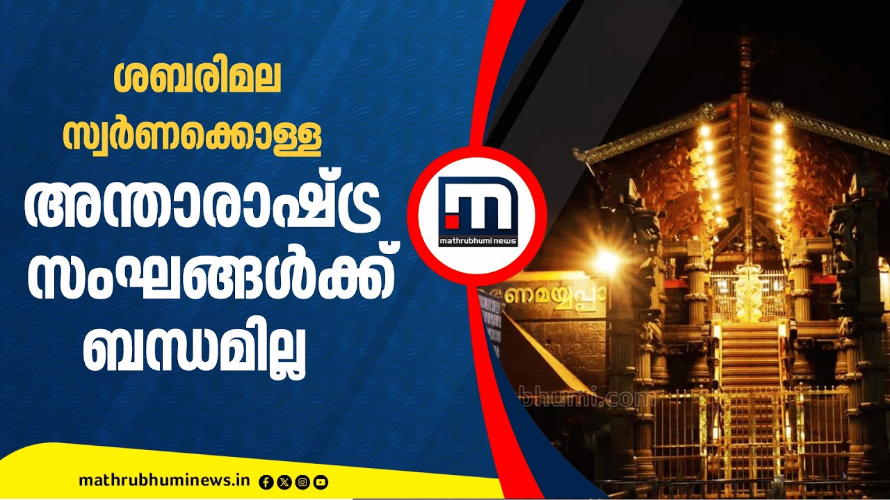 ശബരിമലയിൽ നടന്നത് പുരാവസ്തു കൊള്ളയല്ല; അന്താരാഷ്ട്ര സംഘങ്ങൾക്ക് ബന്ധമില്ലെന്നും SIT