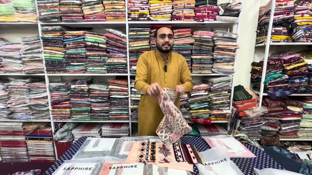 Wholesale Cloth Market in Faisalabad | Sapphire 3 piece Lawn Digital Print | Lawn Collection 2026 🔥