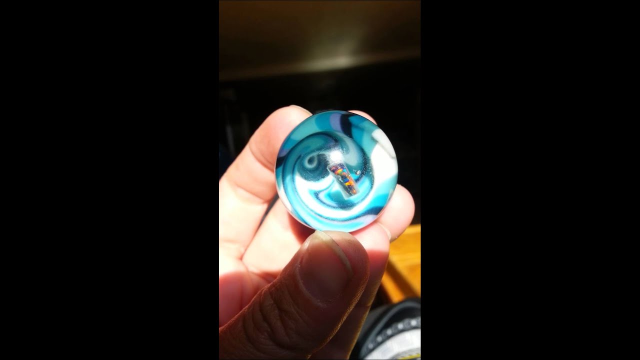 Blue vortex with opal marble $40 +5 (paypal)