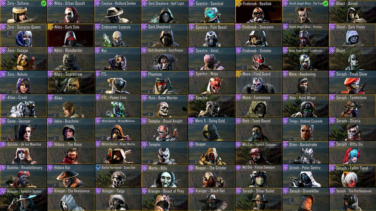 All My Characters Skins in Call of Duty Mobile / Best Characters / Rare Skins 2019-2022