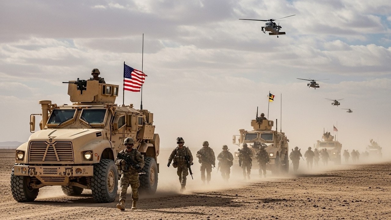 Tehran Shocked! U.S. Army Bradley Convoy Moves Into Middle East Operation