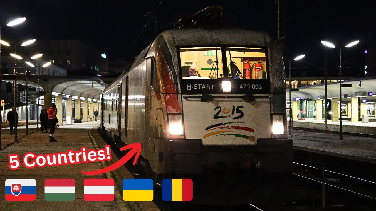 Abfahrt des ÖBB D 347 "Dacia" nach București / Kyjiw in Wien Westbahnhof