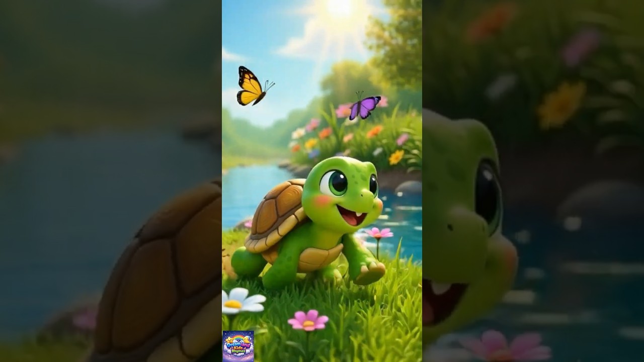 Tiny Turtle Song 🐢 | Cute Turtle Animation for Kids | Fun Nursery Rhymes 