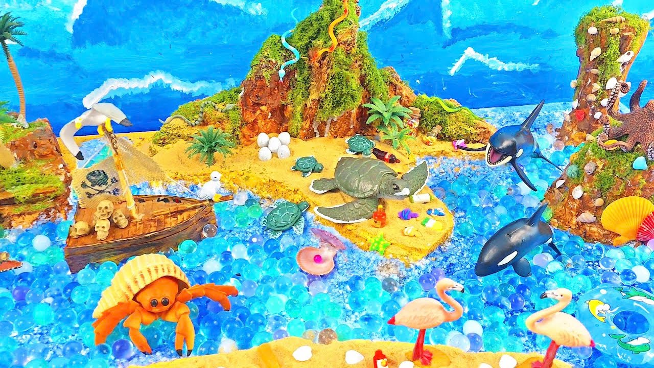 Исследуйте необитаемый остров🏝️Очень милые морские существа!